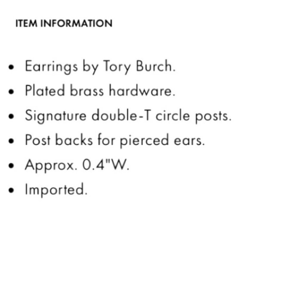 NEW Tory Burch Circle Logo Studs Earrings Rose Gold - Picture 4 of 6